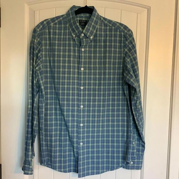 J.Crew Flex Washed Plaid Button-Up Shirt - Picture 1 of 5